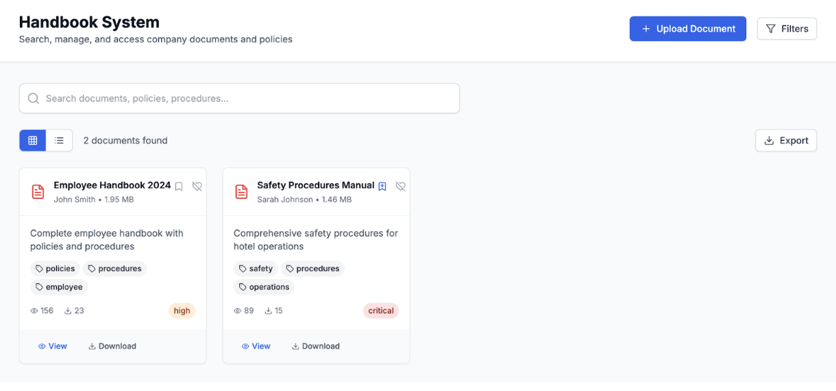 AI Knowledge System Screenshot